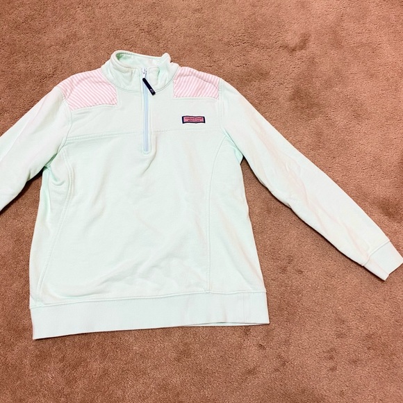 Vineyard Vines Mint Oxford Striped Shepherd Shirt - Picture 11 of 15